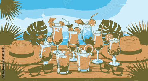 Tropical Refreshments A Vibrant Cocktail Collection for Summer Days