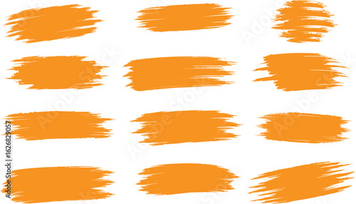 set of hand drawn brush strokes vector. rectangle, square and round freehand drawings. Ink splatters painted lines, artistic design elements. waves, circles, triangles. Vector paintbrush set.