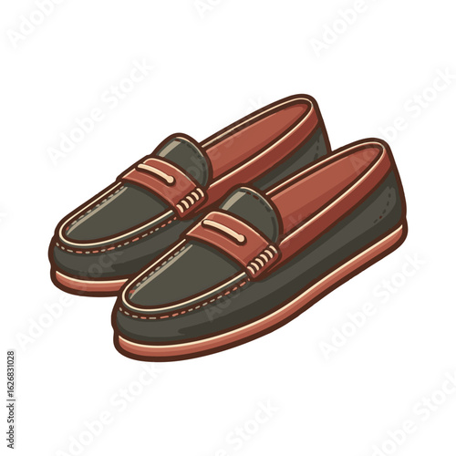 
loafer shoe illustration design
