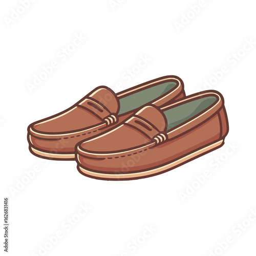
loafer shoe illustration design
