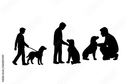dog with man