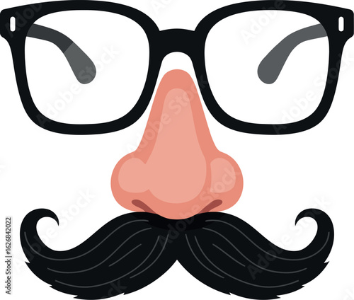 Funny disguise glasses nose moustache prank prop