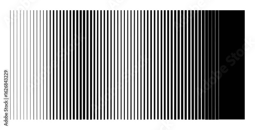 Vertical lines gradient black white pattern vector