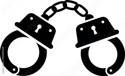 Handcuffs icon justice crime security law enforcement