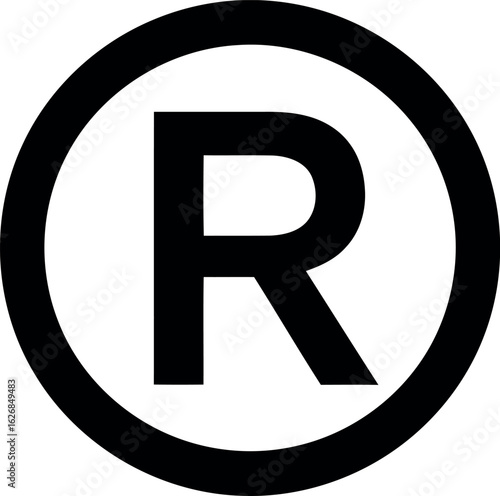 Registered trademark symbol r in circle