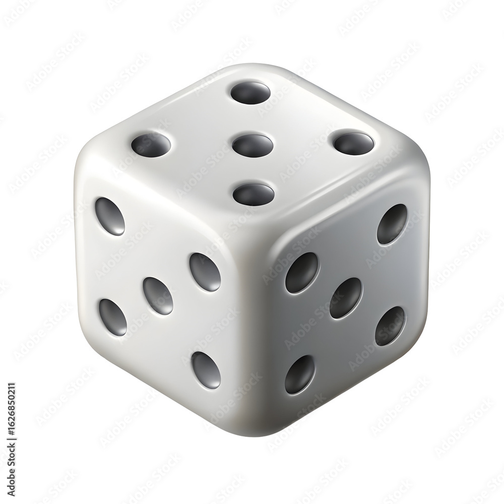 White Dice With Pips isolated on a transparent background White Dice With Pips isolated on a transparent background