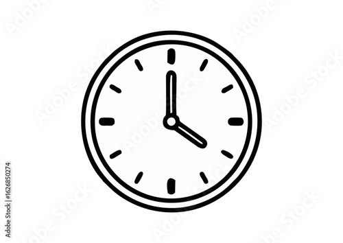 Airport clock illustration showcasing time display in minimalist style for travel concepts.