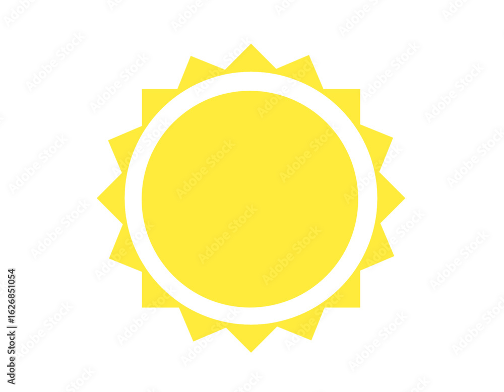 Stylized Yellow Sun Icon PNG Stylized Yellow Sun Icon PNG