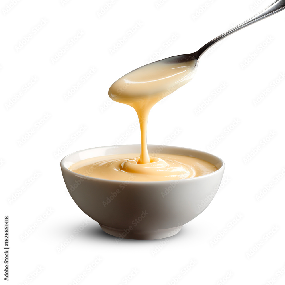 Sweet condensed milk in bowl Sweet condensed milk in bowl