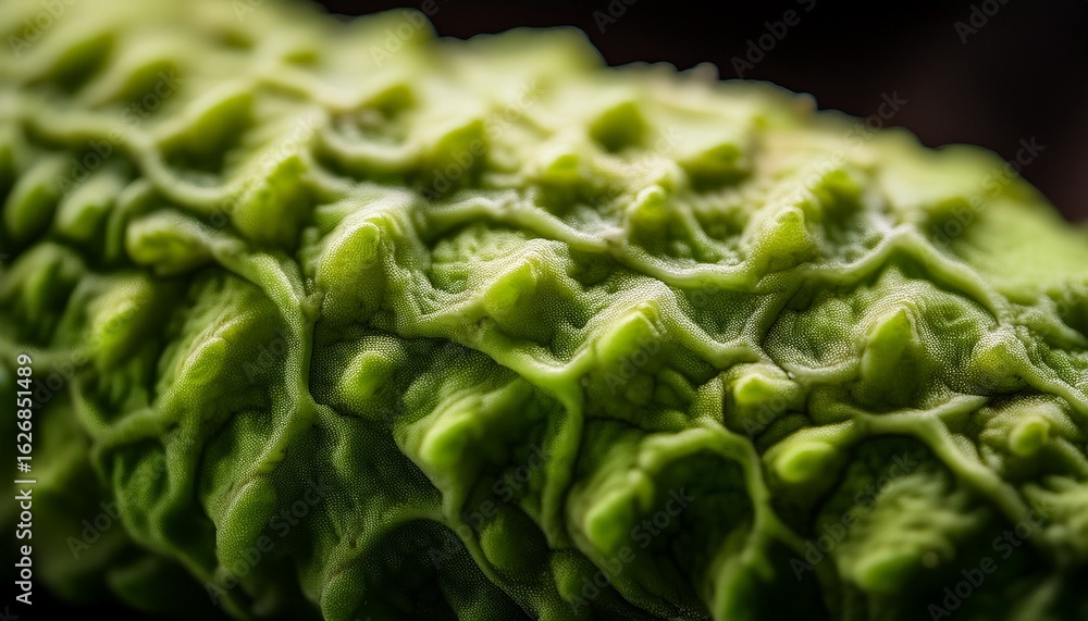 Obraz premium ultradetailed macro texture of fresh wasabi root nature food photography close up organic freshness