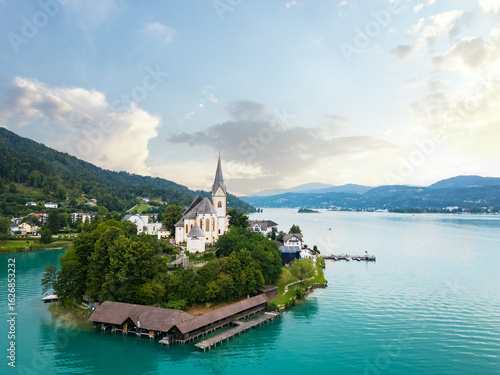 Maria Wörth am Wörthersee, Kärnten. Bekannter Tourismus Ort im Süden Österreichs.