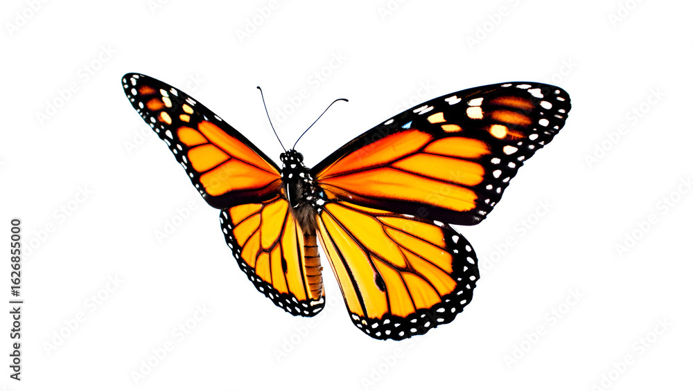 Obraz premium Monarch butterfly isolated on white background