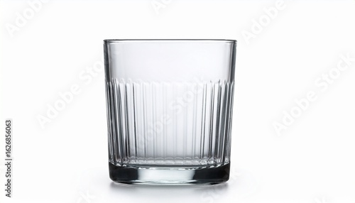 empty glass tumbler isolated on white background