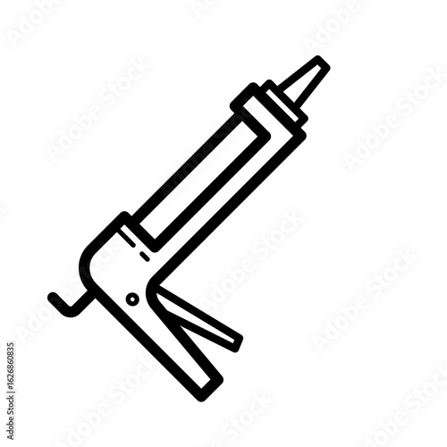  Caulking gun, sealant dispenser - vector icon