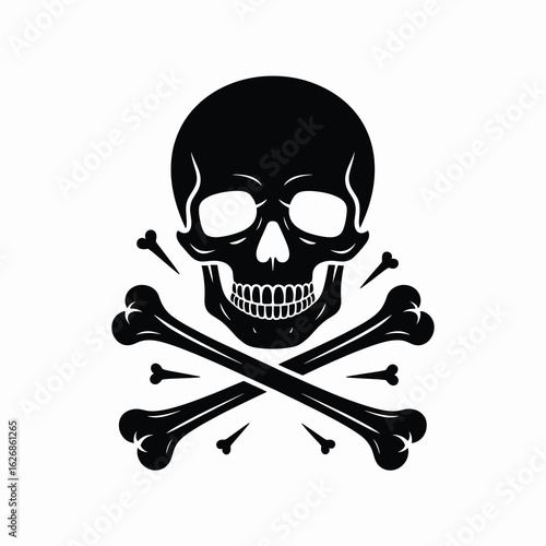 Skull and Crossbones with Flying Bones Graphic death