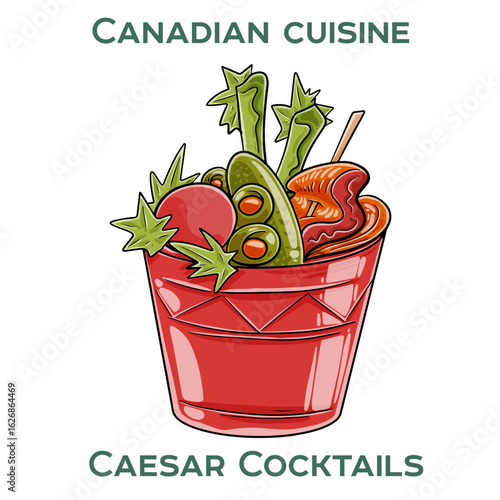 Canadian Caesar Cocktail, a classic national drink made with Clamato juice, vodka, and bold savory spices.