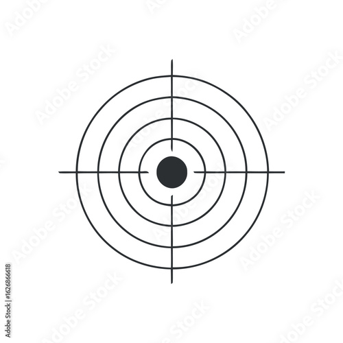 Classic Target with Concentric Rings and Crosshairs for Precision and Accuracy in Design and Illustration