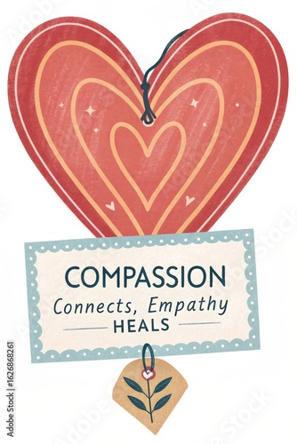 Compassion Heart Illustration for Empathy and Healing Concept