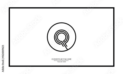 Alphabet letters Q or QQ logo monogram