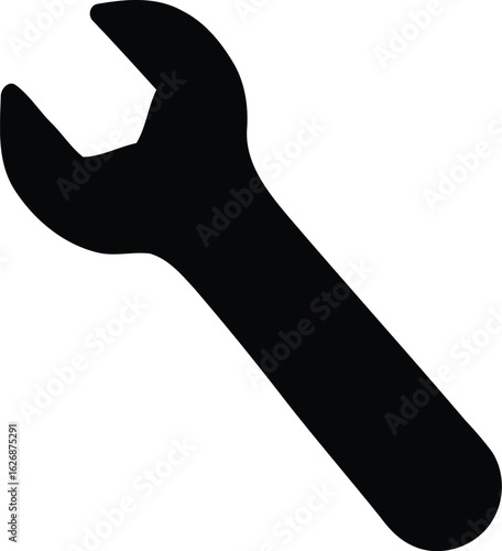 Spanner vector editable icon illustration.