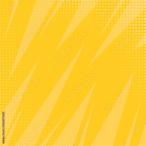 Vibrant yellow abstract pattern with dynamic diagonal lines and subtle halftone dots creating a modern energetic design suitable for backgrounds and graphic elements