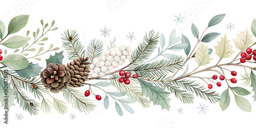 branch of red berries , Red Berries on Branch Illustration,christmas tree branches and cones