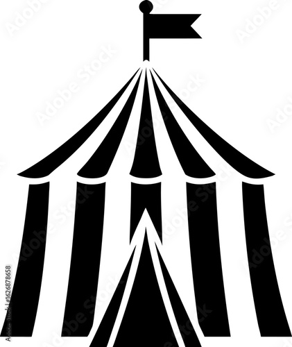 Circus Tent Silhouette Icon