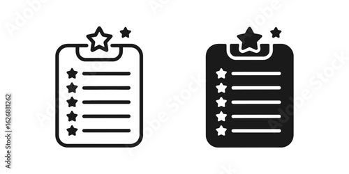 Wishlist icon. Favorites list symbol for e-commerce and online shopping.