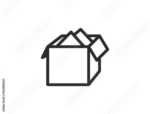 E-Commerce set of web icons in linear style. Online shopping and digital retail icons for web and mobile app. Includes business, mobile shop, digital marketing, bank card, gift box, sale tag, delivery