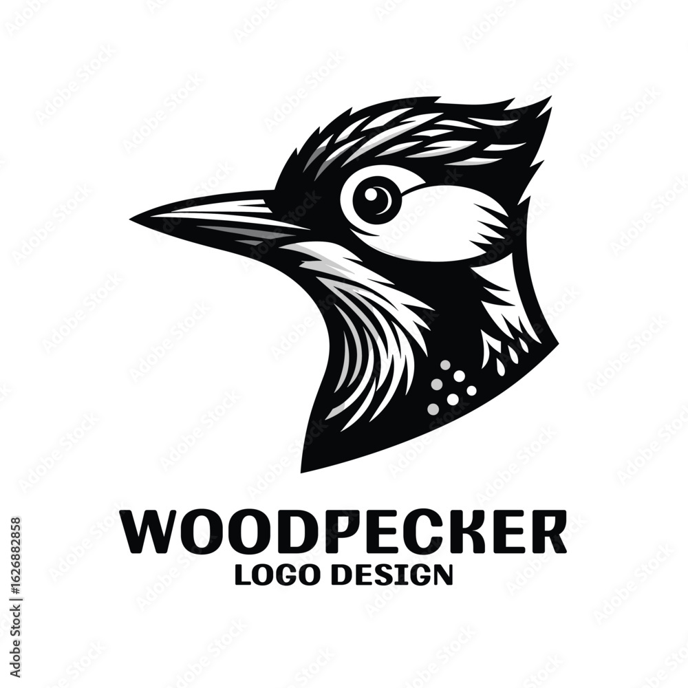 Obraz premium Woodpecker Vector Logo Design
