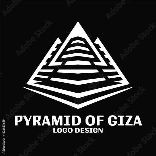 Pyramid Of Giza Vector Logo Design