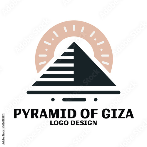 Pyramid Of Giza Vector Logo Design