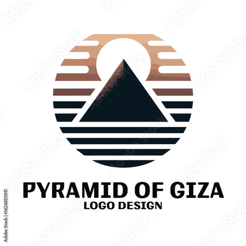 Pyramid Of Giza Vector Logo Design