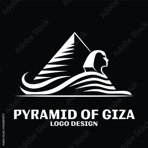 Pyramid Of Giza Vector Logo Design