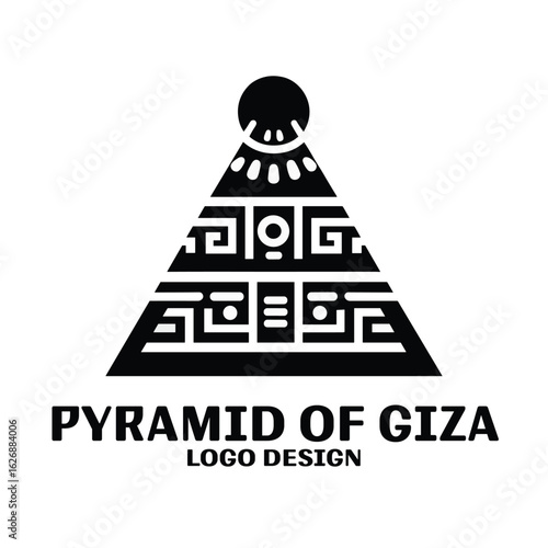 Pyramid Of Giza Vector Logo Design