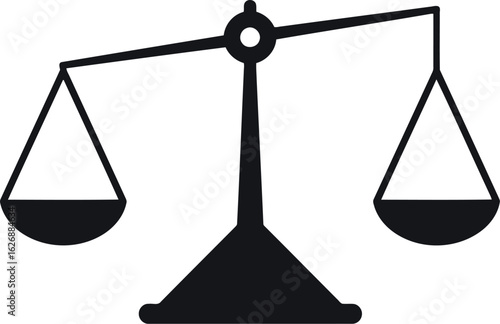 Justice scales unbalanced legal concept