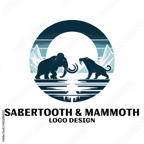 Sabertooth & Mammoth Vector Logo Design