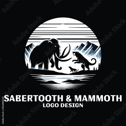 Sabertooth & Mammoth Vector Logo Design