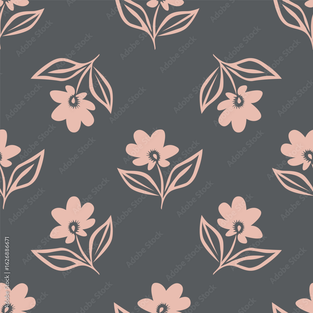 Fototapeta premium cute flower pattern image for fabric textile or wall decoration 