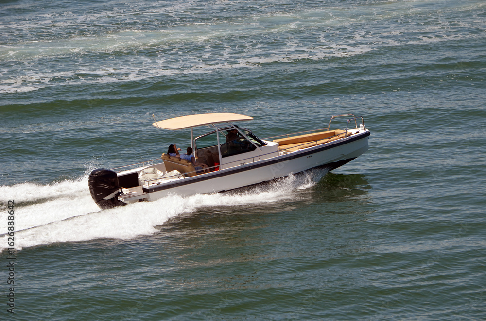Fototapeta premium Motor Boat on the Florida Intra-Coastal Waterway
