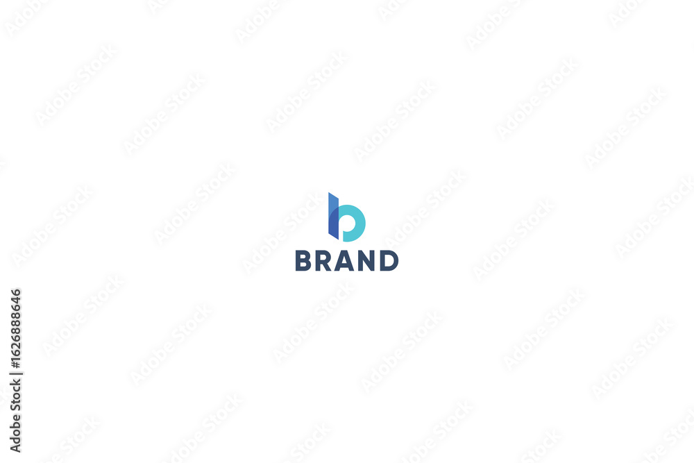 Fototapeta premium Letter b modern aesthetic and minimal Brand identity logo