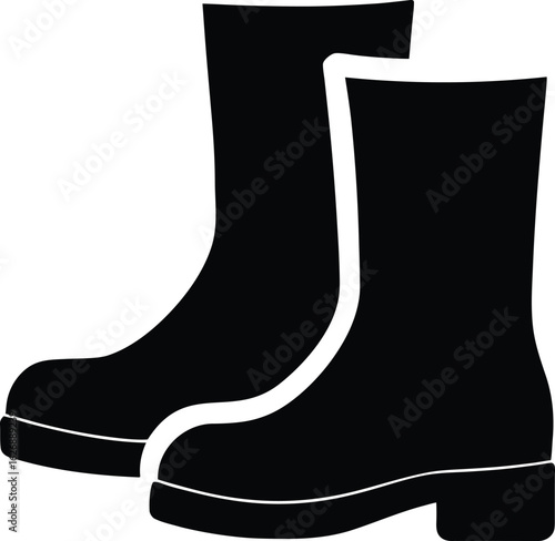 Rain boots rubber boots vector illustration 