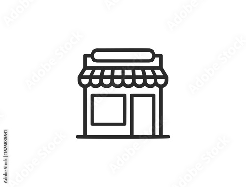 E-Commerce set of web icons in linear style. Online shopping and digital retail icons for web and mobile app. Includes business, mobile shop, digital marketing, bank card, gift box, sale tag, delivery