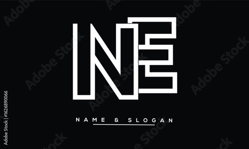 NE, EN Abstract Letters Logo Monogram