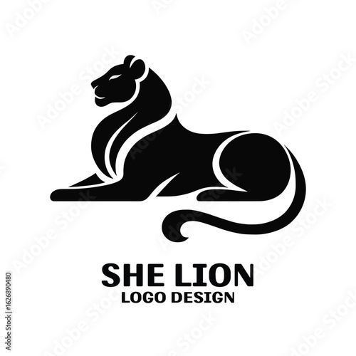 She Lion Vector Logo Design
