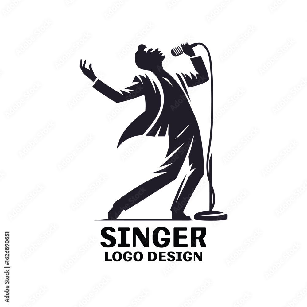 Fototapeta premium Singer Vector Logo Design