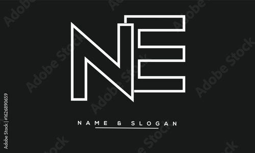 NE, EN Abstract Letters Logo Monogram