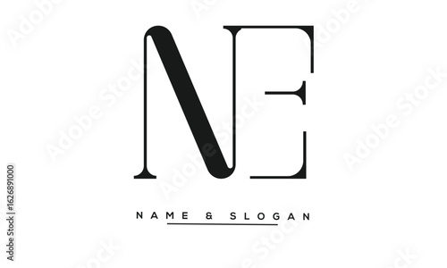 NE, EN Abstract Letters Logo Monogram