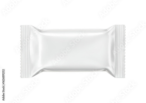 White candy wrapper isolated on transparent background