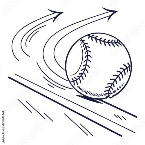 Ball rolling or in motion lines